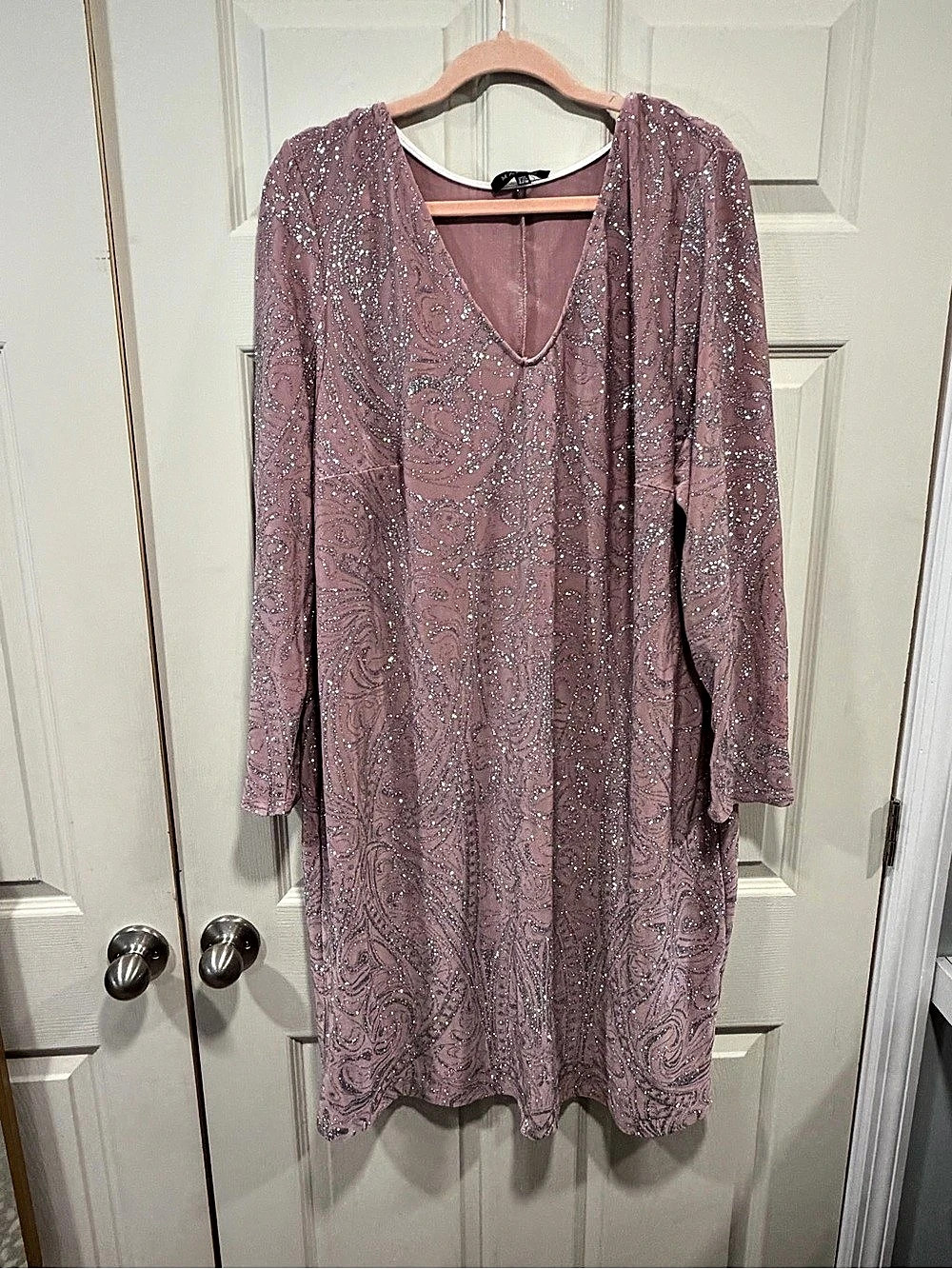 Marina Pink Sparkly Dress Size 22W Like New